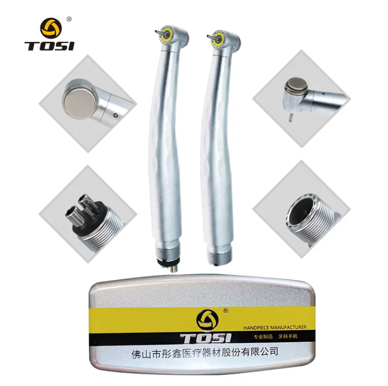 2/4 Holes TX-164WA Shadowless LED Push Button Five Water Spray High Speed Air Turbine Handpiece